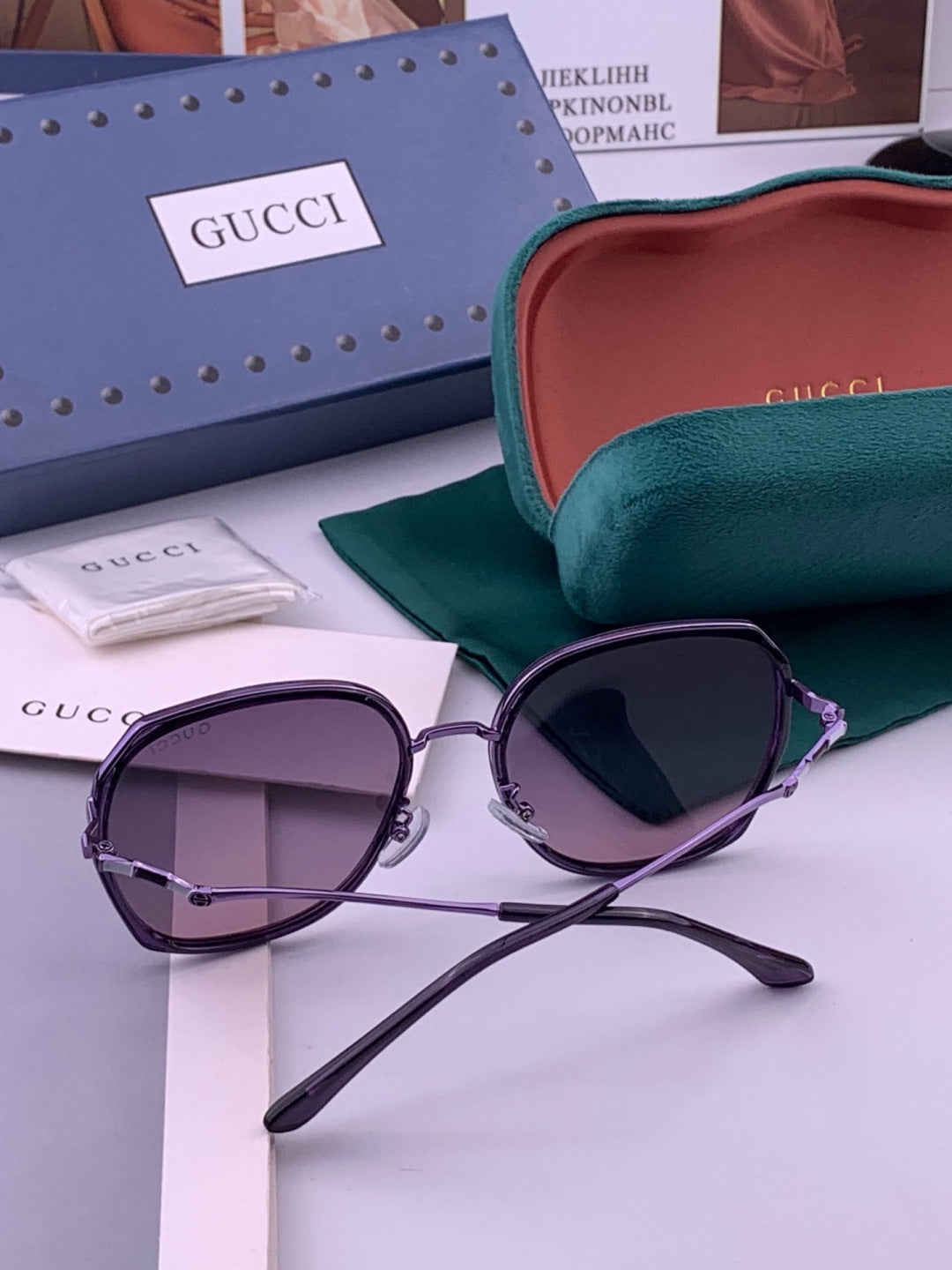 Gucci G6211 Polarized Square Brown Lens Sunglasses for Women - 493419 - detail image 7