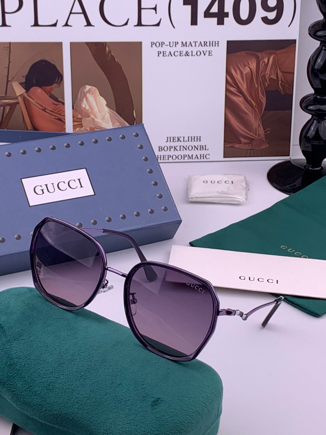 Gucci G6211 Polarized Square Brown Lens Sunglasses for Women - 493419 - detail image 2