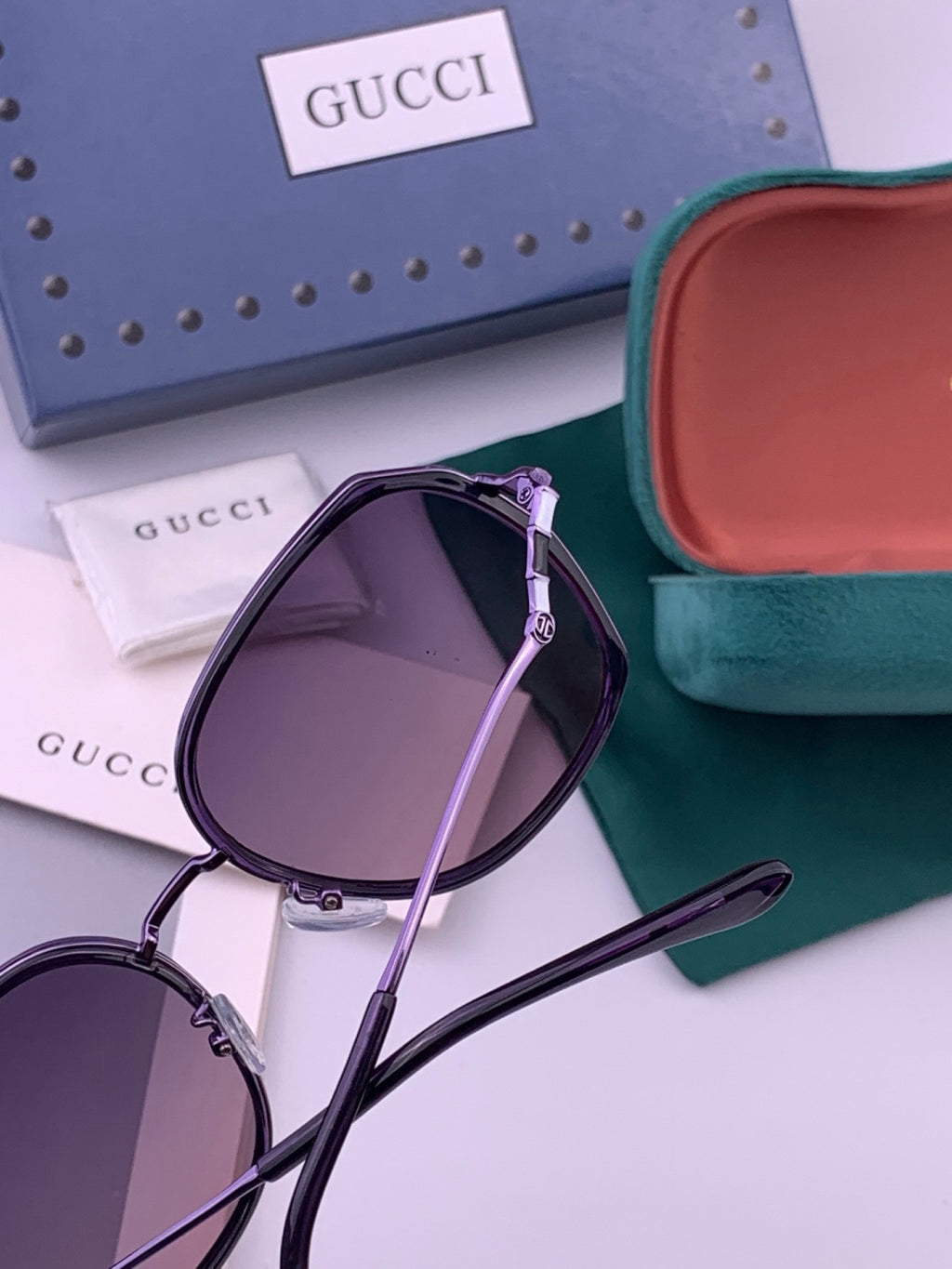 Gucci G6211 Polarized Square Brown Lens Sunglasses for Women - 493419 - detail image 5