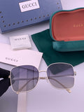Gucci G6730 Metal Square Brown Lens Sunglasses for Men & Women