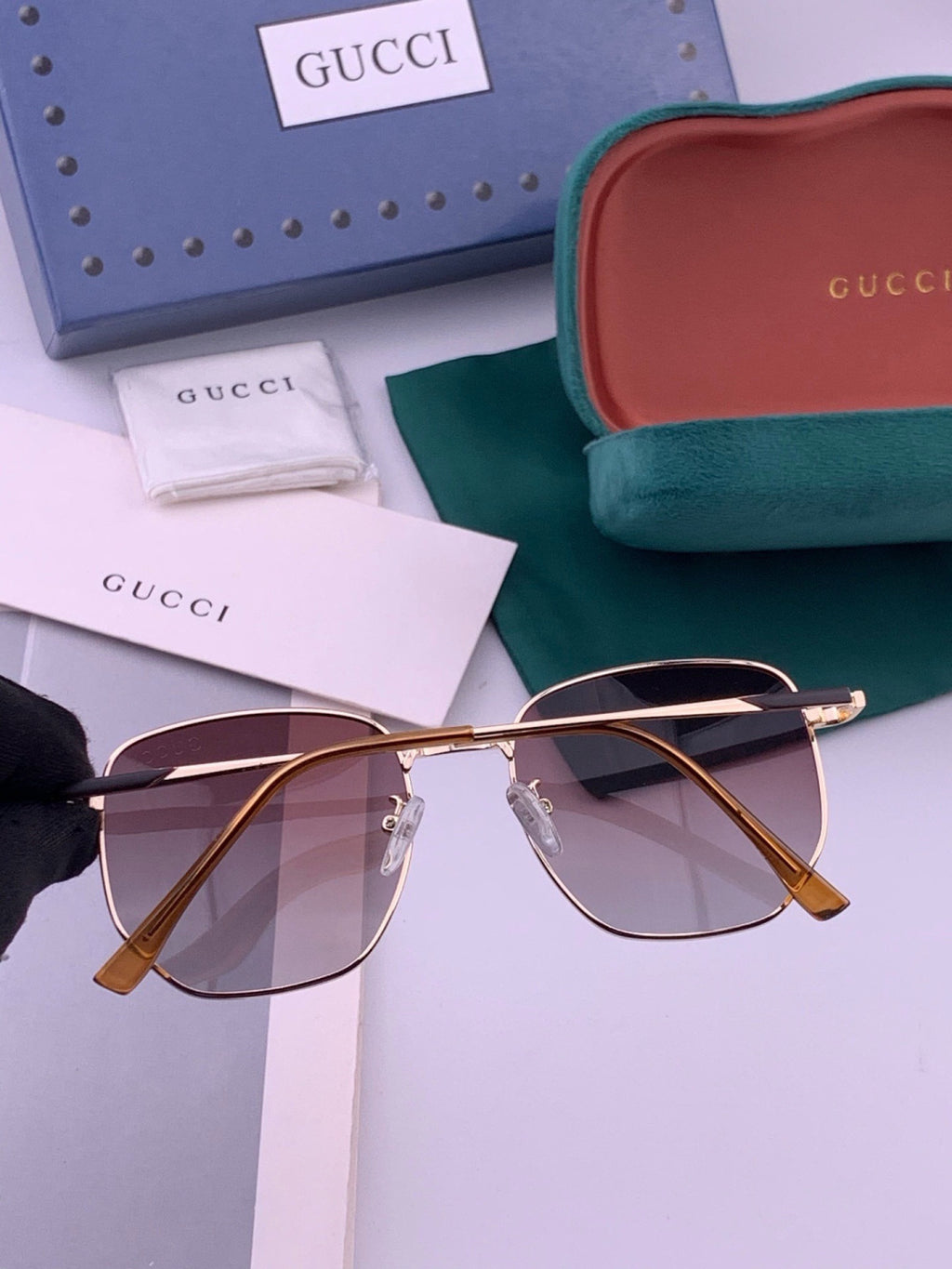 Gucci G9810 Polarized Oversized Black Lens Sunglasses for Men & Women - 493374 - detail image 4