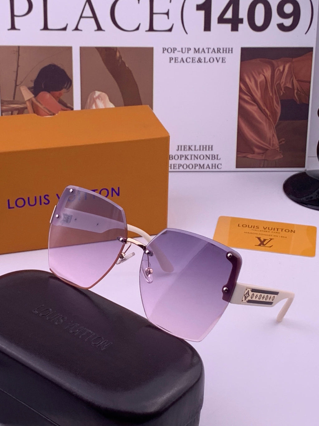 Louis Vuitton L6519 Polarized Square Brown Lens Sunglasses for Men & - 493104 - detail image 2
