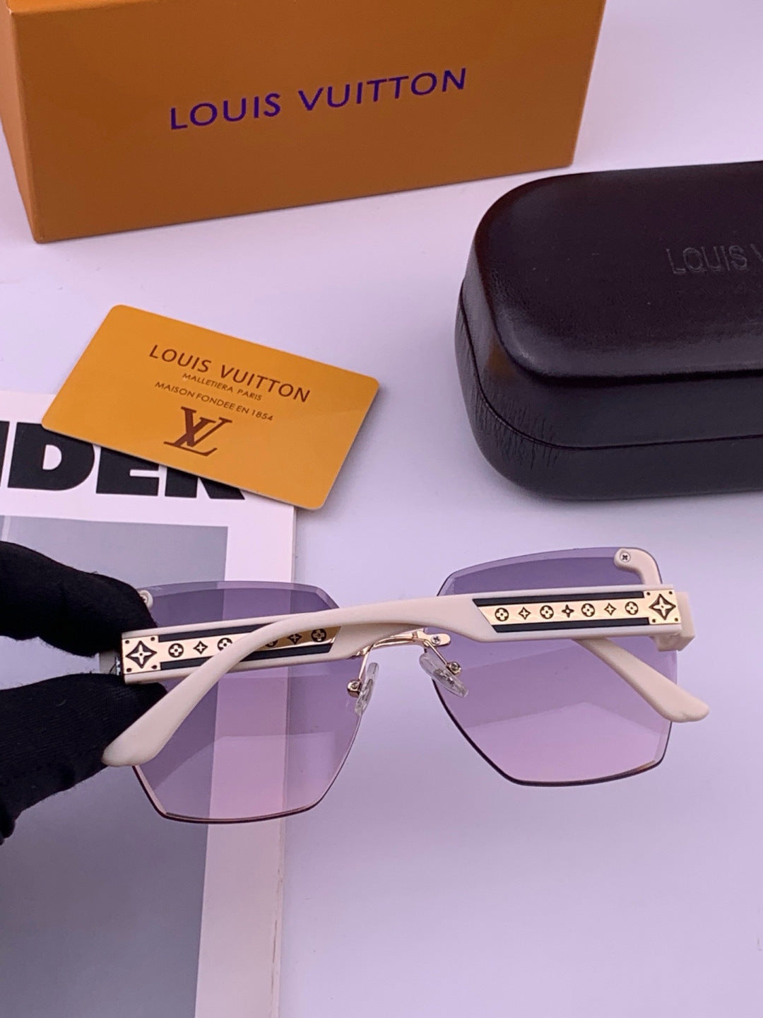 Louis Vuitton L6519 Polarized Square Brown Lens Sunglasses for Men & - 493104 - detail image 5