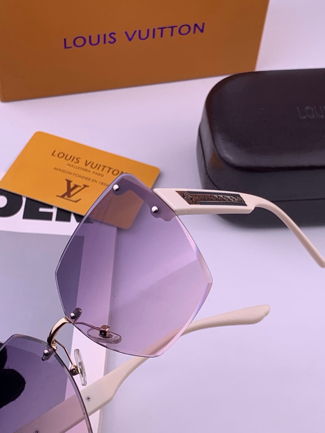 Louis Vuitton L6519 Polarized Square Brown Lens Sunglasses for Men & - 493104 - detail image 4