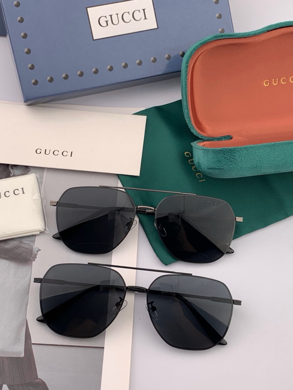 Gucci G18904 Polarized Aviator Brown Lens Sunglasses for Men - detail image 5