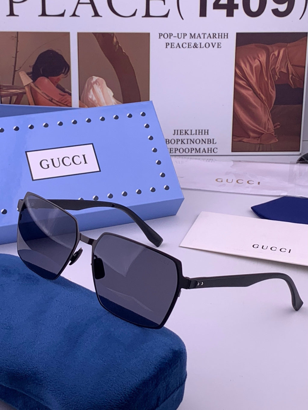 Gucci G5226 Fashion Gold Lens Sunglasses for Men & Women - detail image 2