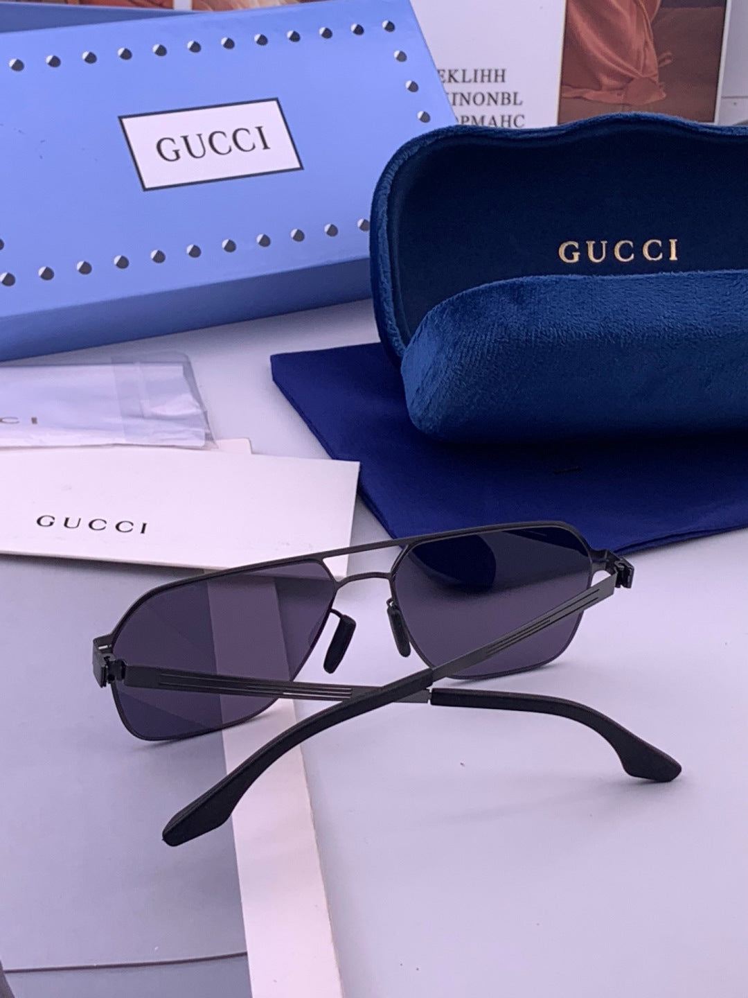 Gucci G0862 Fashion Gold Lens Sunglasses for Men & Women - 493386 - detail image 7