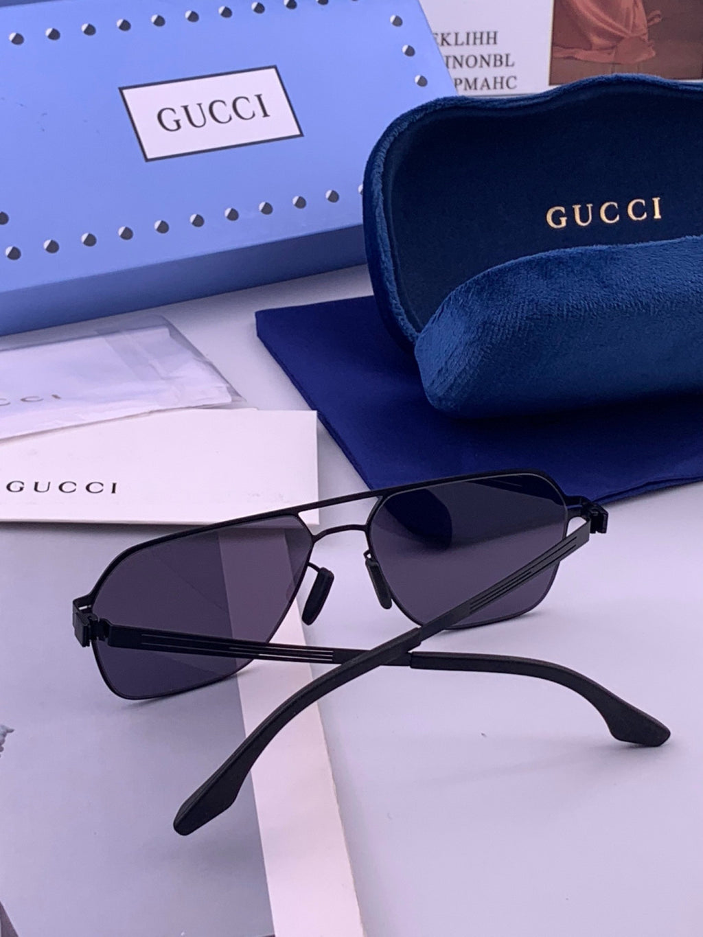 Gucci G0862 Fashion Gold Lens Sunglasses for Men & Women - detail image 7