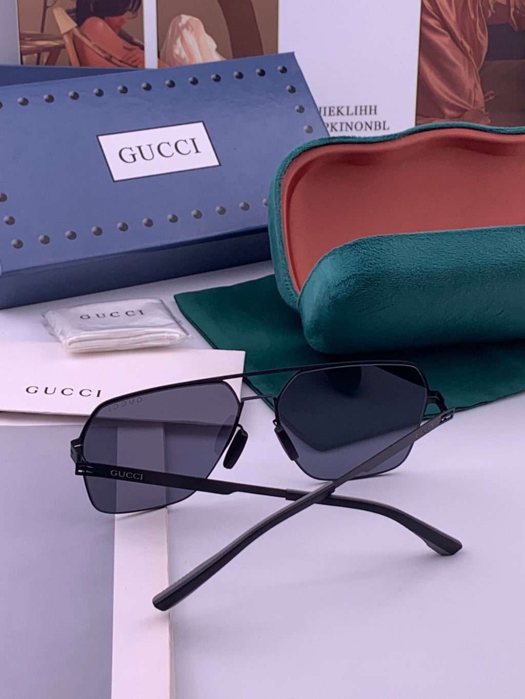 Gucci G711 Polarized Fashion Black Lens Sunglasses for Men & Women - detail image 5