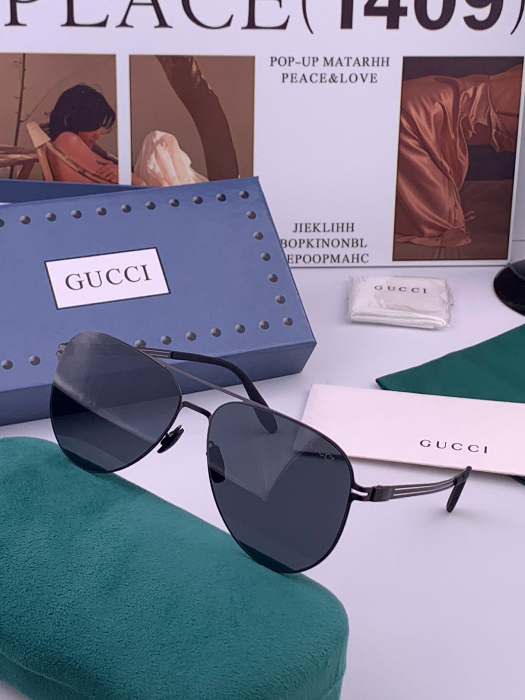 Gucci G1381 Fashion Gold Lens Sunglasses for Men & Women - detail image 2