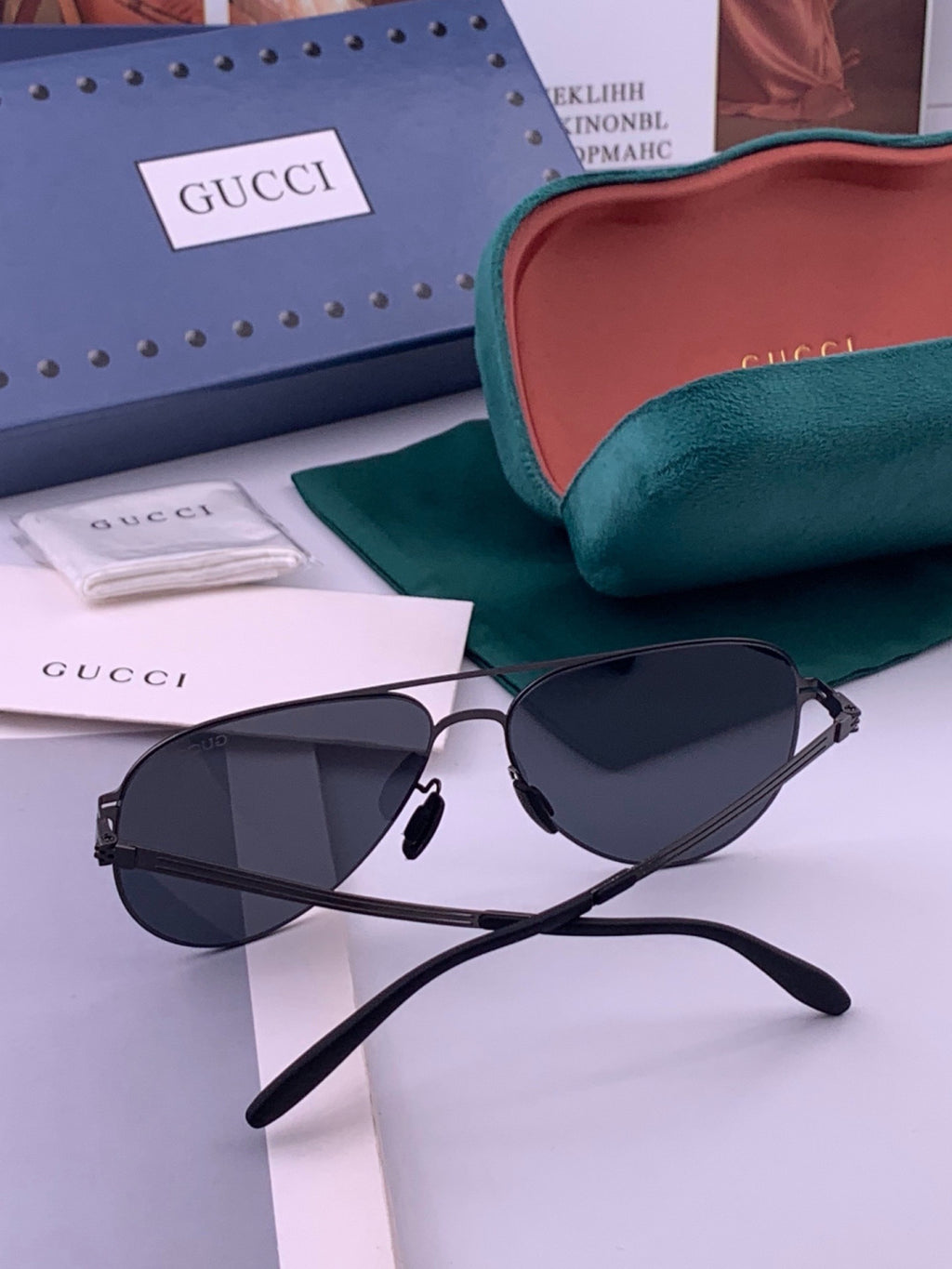 Gucci G1381 Fashion Gold Lens Sunglasses for Men & Women - detail image 5