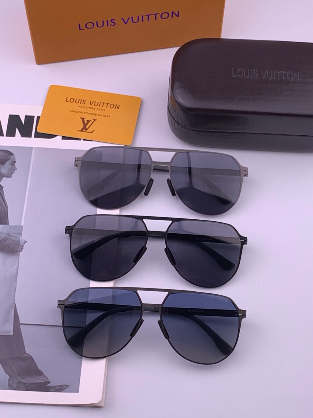 Louis Vuitton L712 Fashion Brown Lens Sunglasses for Men & Women - 493106 - detail image 7