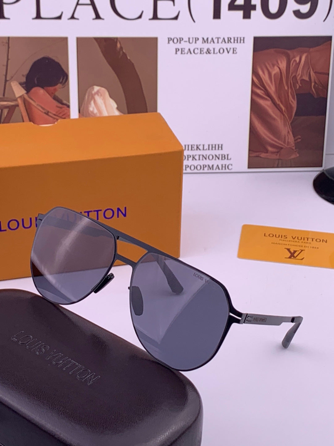 Louis Vuitton L712 Fashion Brown Lens Sunglasses for Men & Women - detail image 2