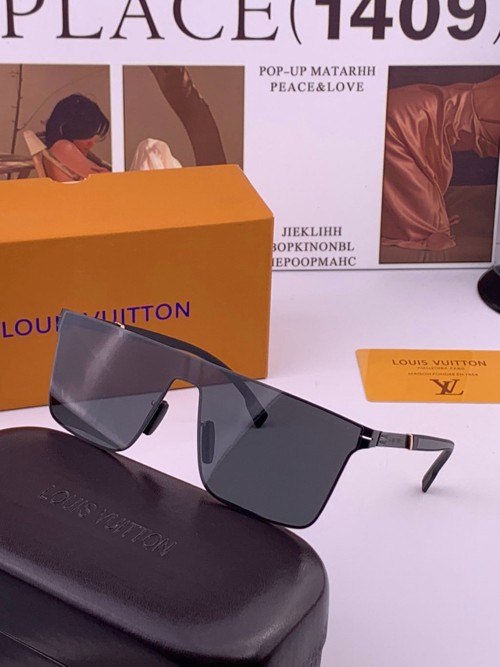 Louis Vuitton L016 Fashion Brown Lens Sunglasses for Men & Women - detail image 2