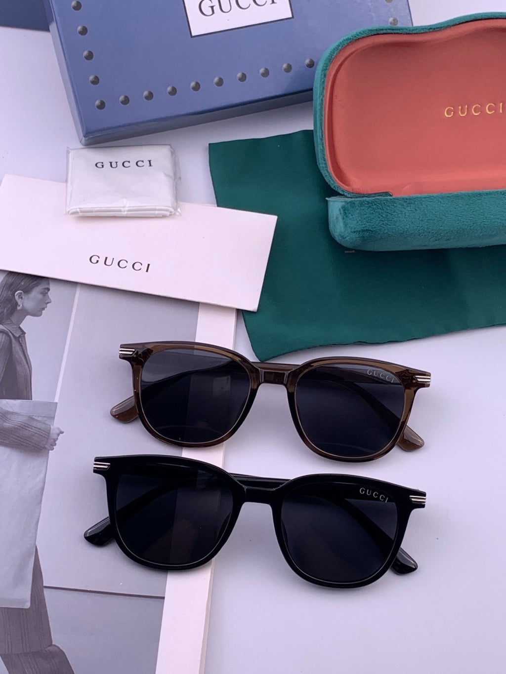 Gucci G72036 Polarized Fashion Black Lens Sunglasses for Women - detail image 5