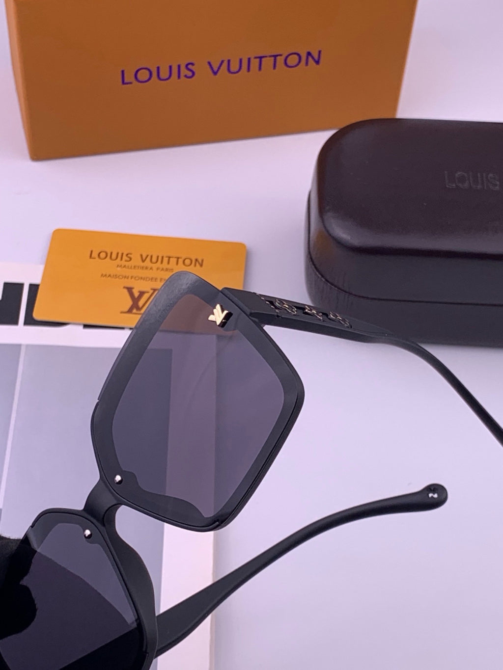 Louis Vuitton L5710 Polarized Square Brown Lens Sunglasses for Men & - 486249 - detail image 3