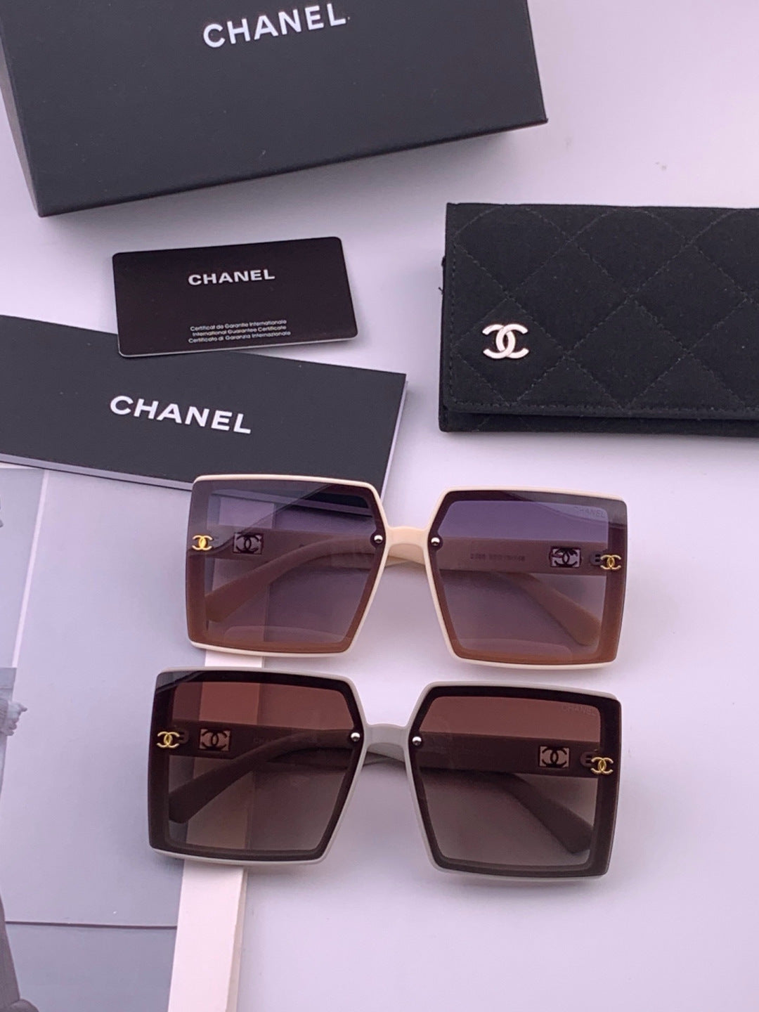 Chanel CH5250 Polarized Square Brown Lens Sunglasses for Women - 486624 - detail image 8
