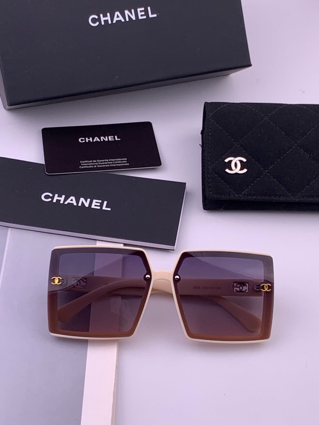 Chanel CH5250 Polarized Square Brown Lens Sunglasses for Women - 486624 - detail image 6