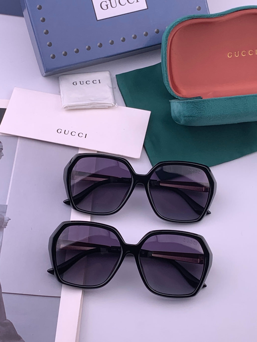 Gucci G5339 Polarized Round Brown Lens Sunglasses for Women - detail image 7