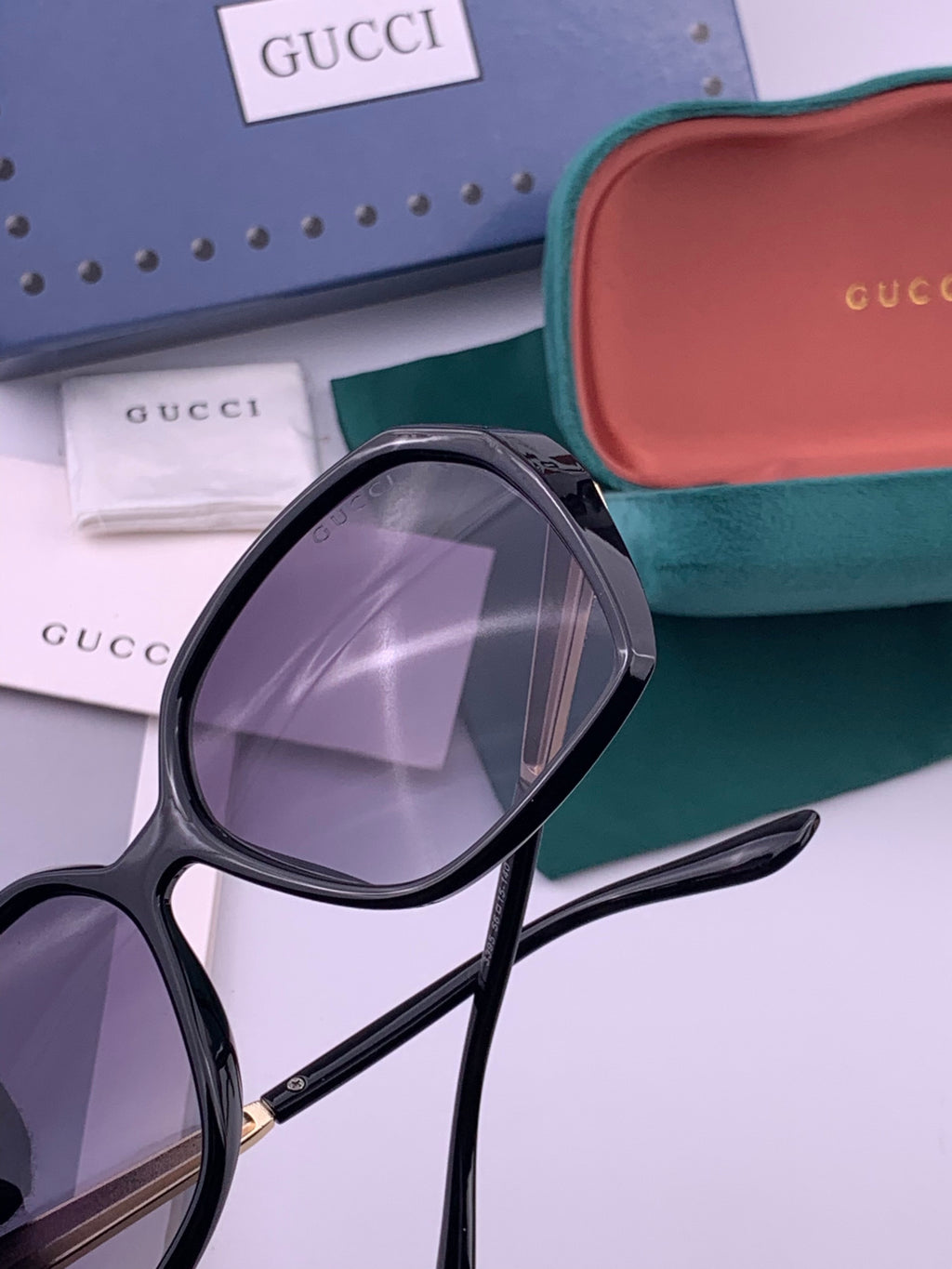 Gucci G5339 Polarized Round Brown Lens Sunglasses for Women - detail image 5