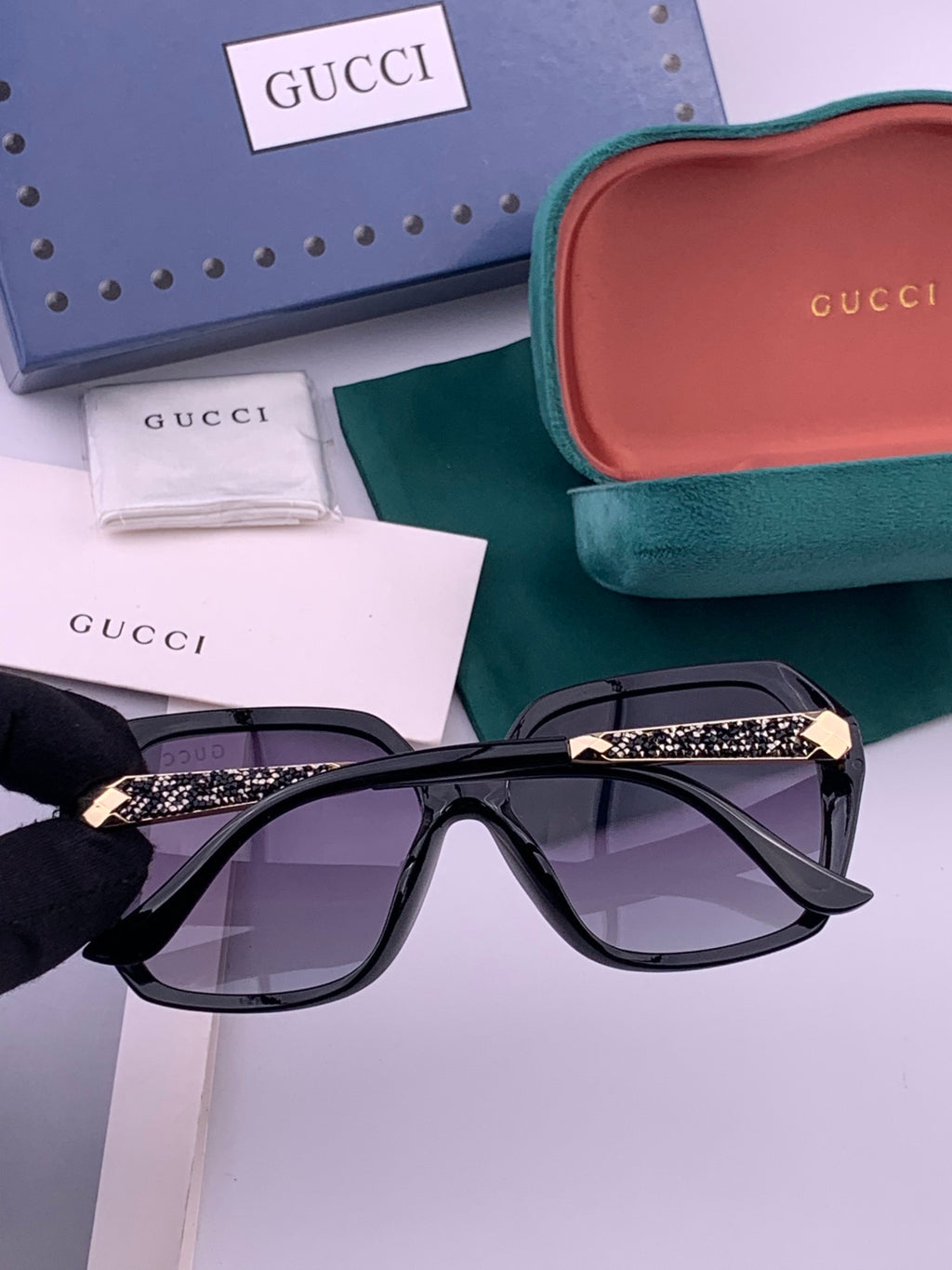 Gucci G5339 Polarized Round Brown Lens Sunglasses for Women - detail image 4