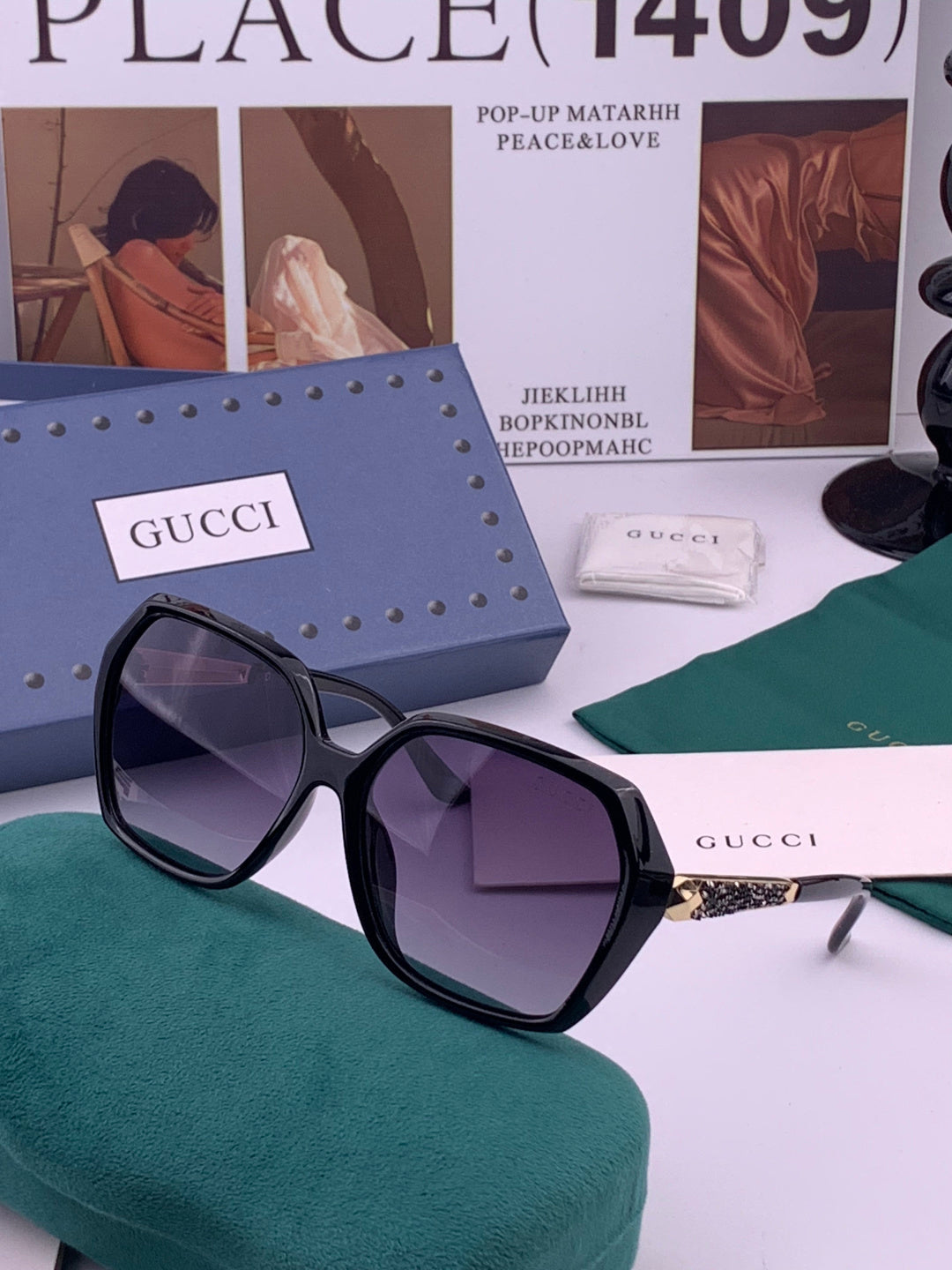 Gucci G5339 Polarized Round Brown Lens Sunglasses for Women - detail image 2