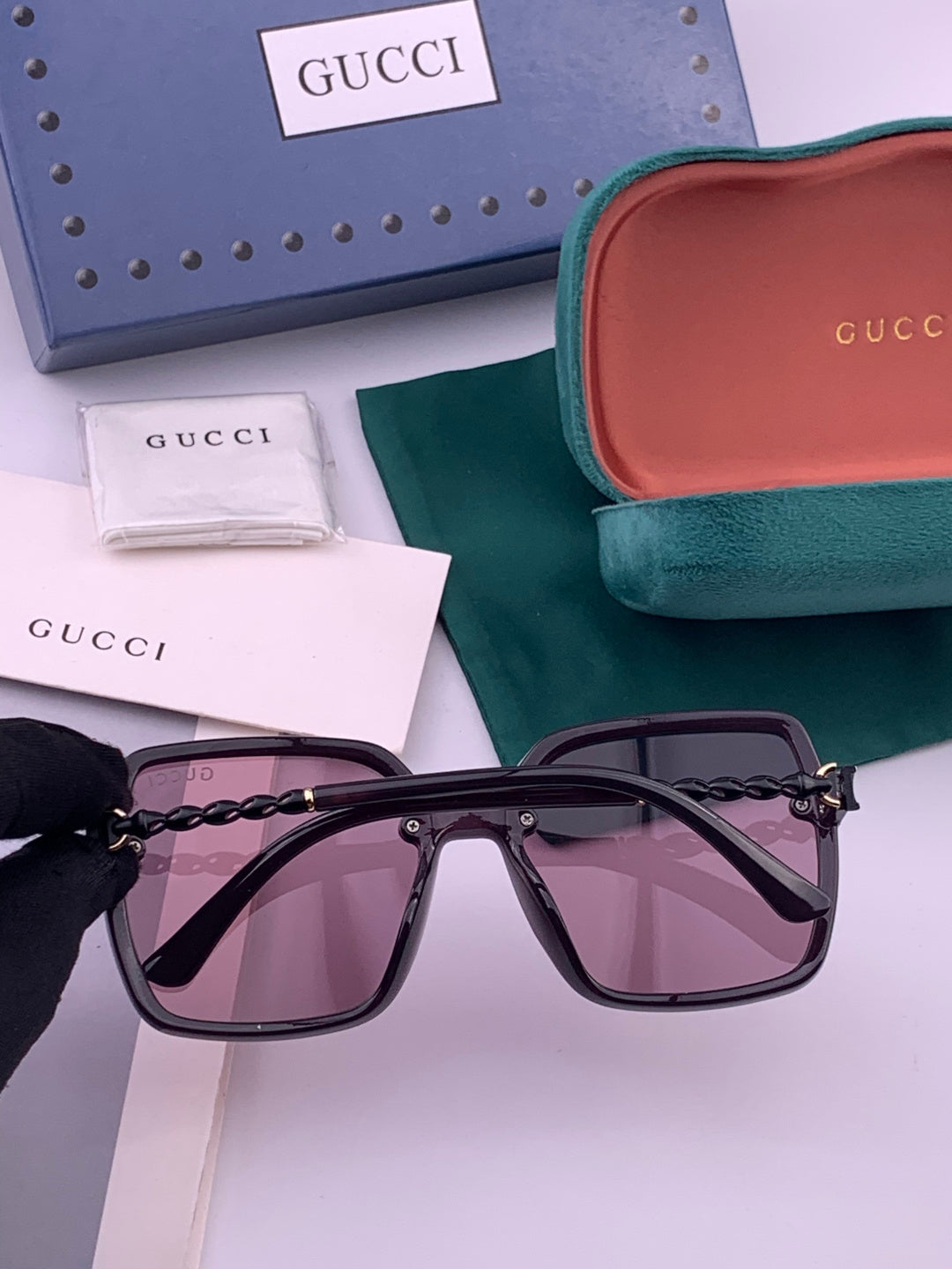 Gucci G0292 Polarized Round Brown Lens Sunglasses for Women - 486410 - detail image 4