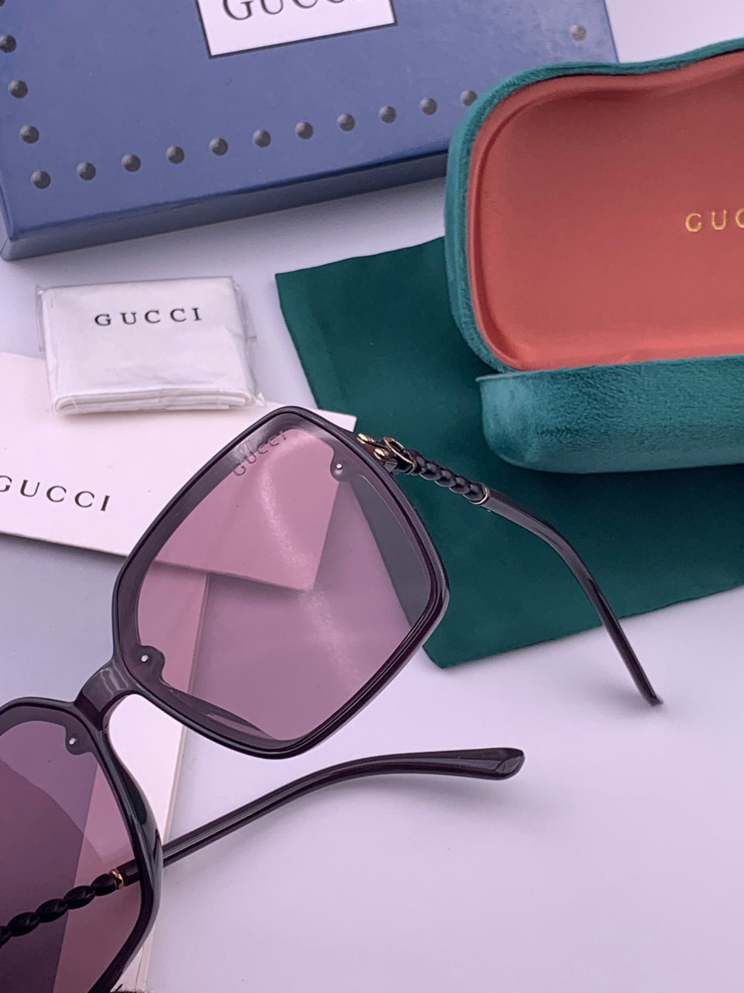 Gucci G0292 Polarized Round Brown Lens Sunglasses for Women - 486410 - detail image 3