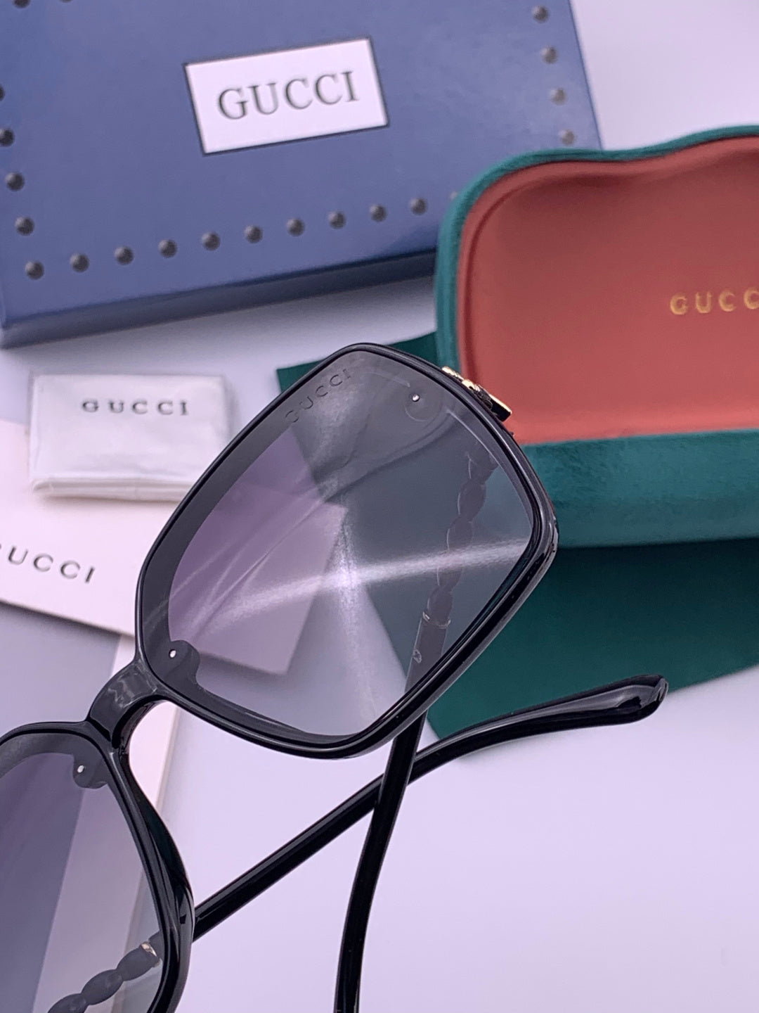 Gucci G0292 Polarized Round Brown Lens Sunglasses for Women - detail image 6