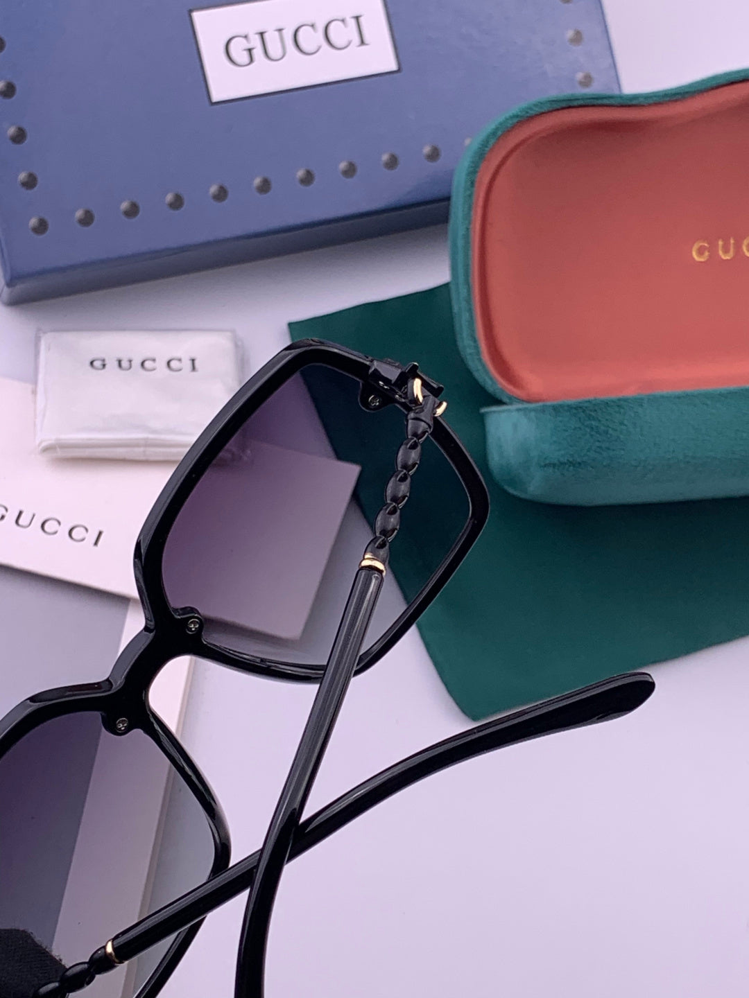 Gucci G0292 Polarized Round Brown Lens Sunglasses for Women - detail image 4