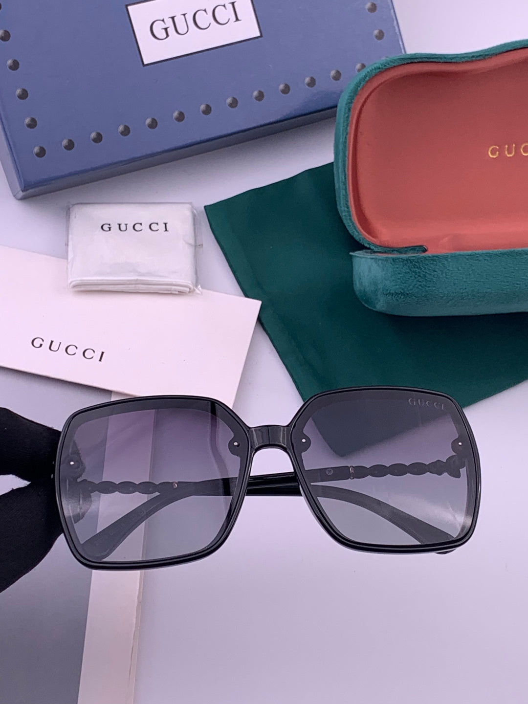 Gucci G0292 Polarized Round Brown Lens Sunglasses for Women