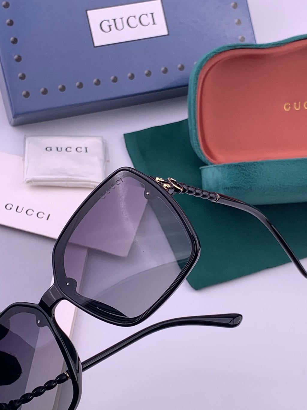 Gucci G0292 Polarized Round Brown Lens Sunglasses for Women - detail image 3