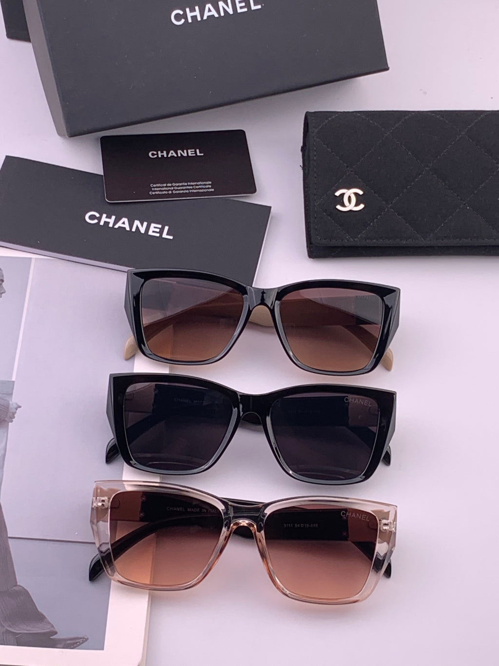 Chanel CH1311 Polarized Square Black Lens Sunglasses for Men & Women - 486627 - detail image 8