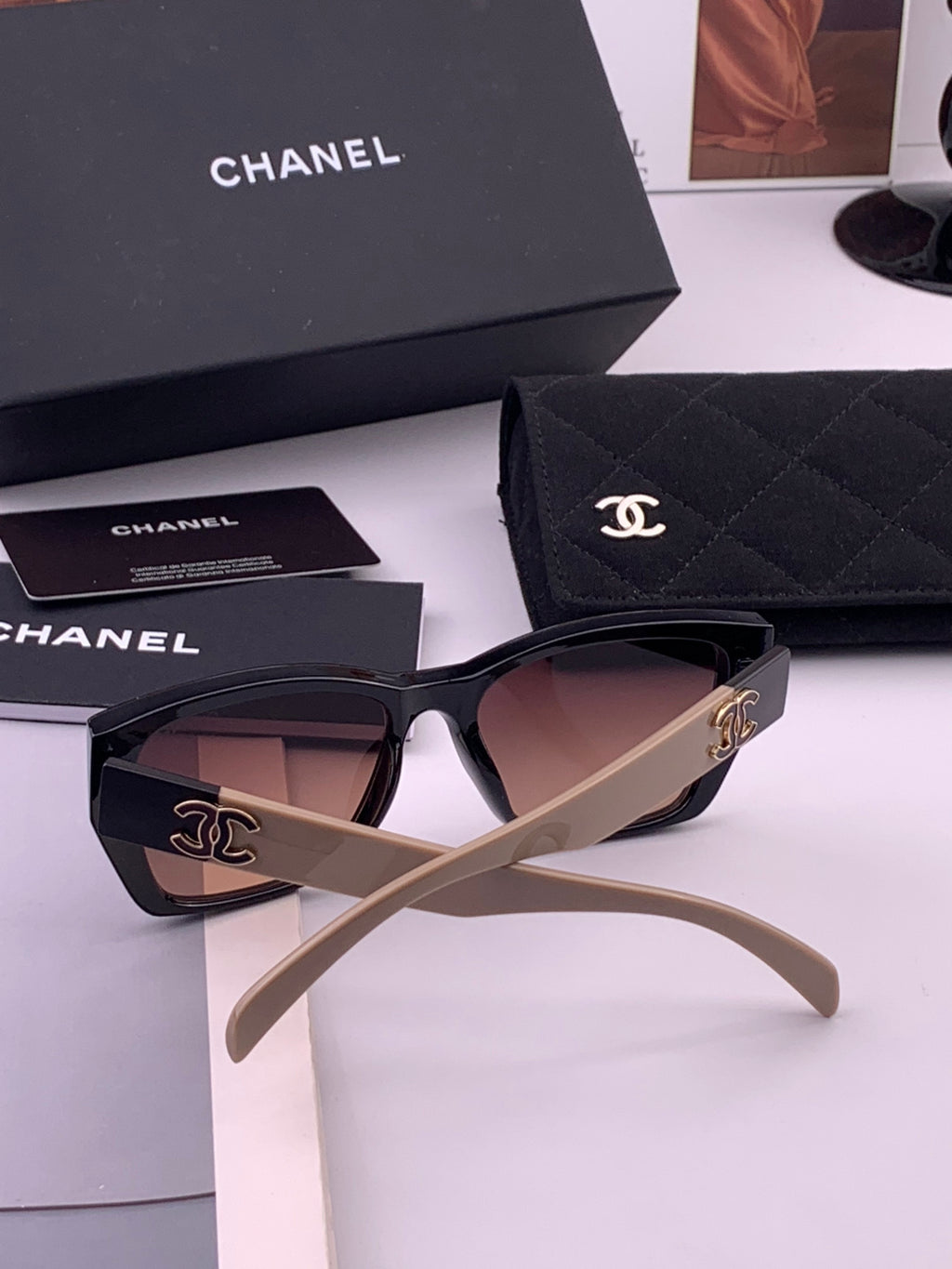 Chanel CH1311 Polarized Square Black Lens Sunglasses for Men & Women - 486627 - detail image 6