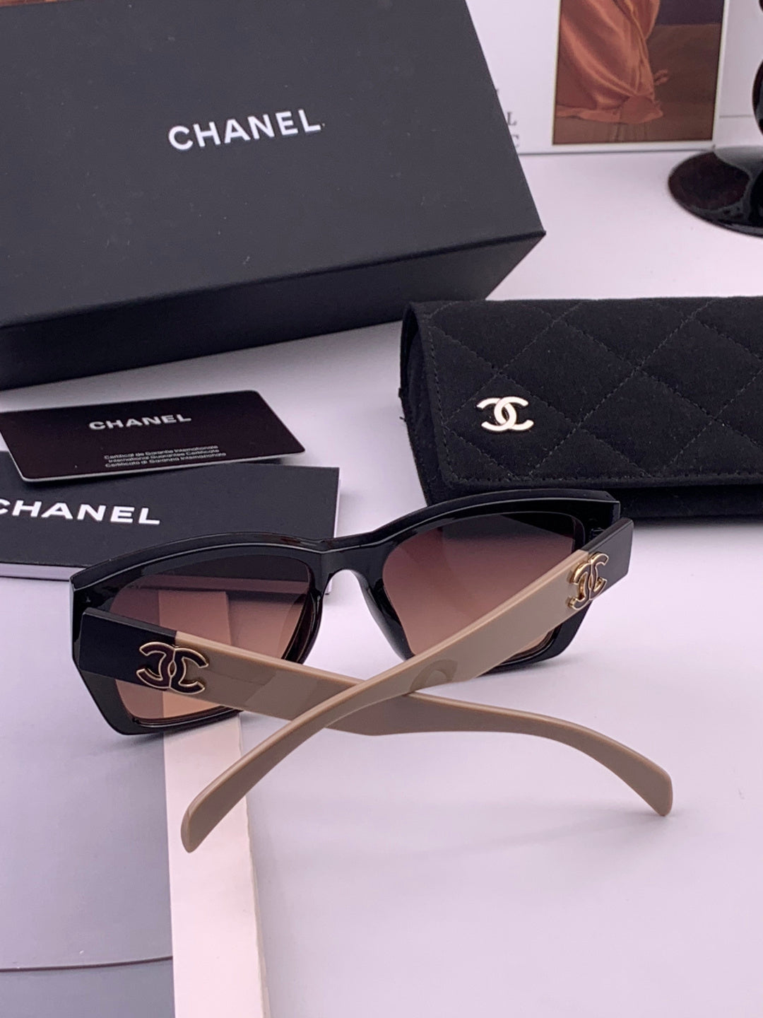 Chanel CH1311 Polarized Square Black Lens Sunglasses for Men & Women - 486627 - detail image 6