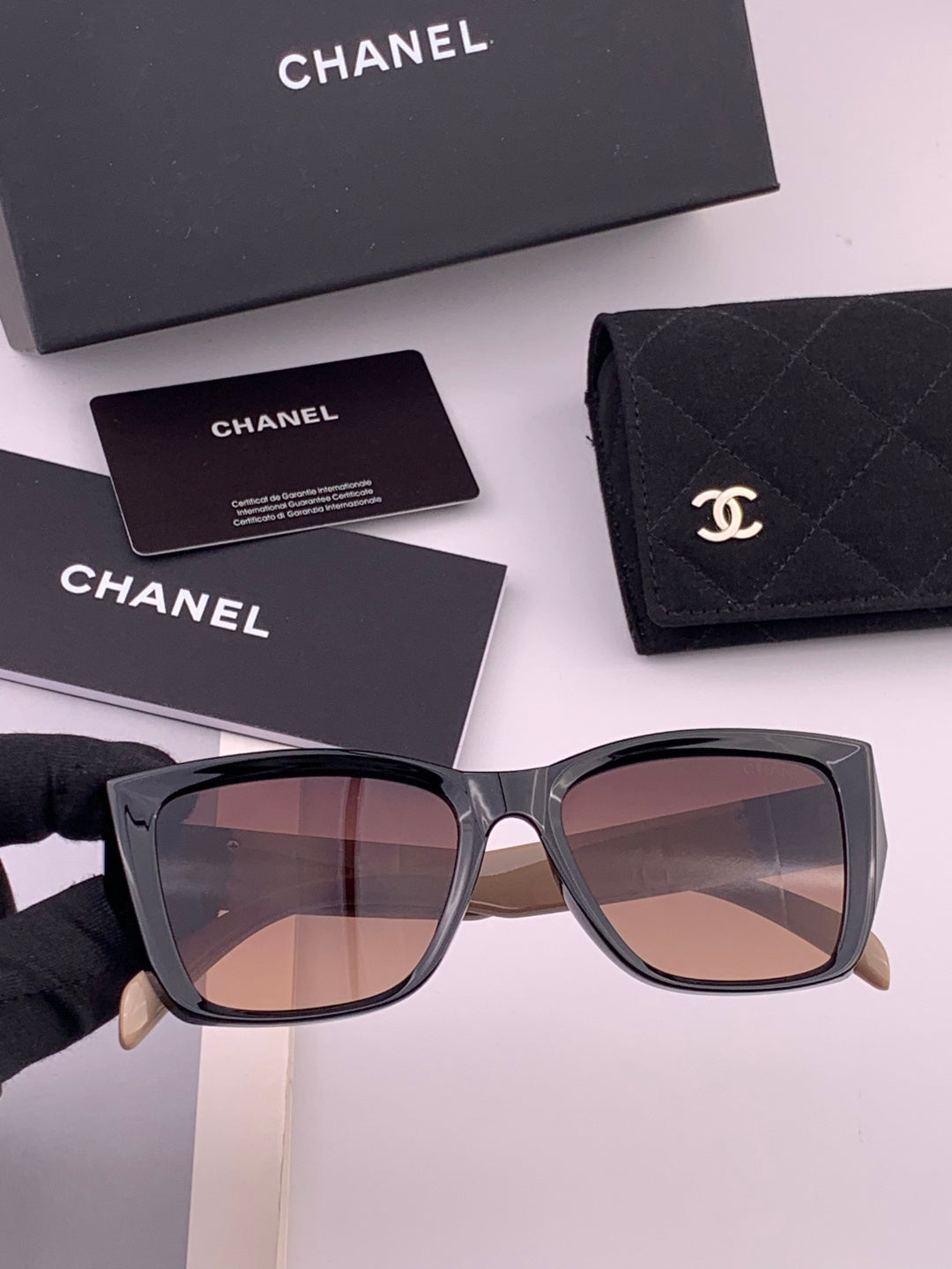 Chanel CH1311 Polarized Square Black Lens Sunglasses for Men & Women - 486627