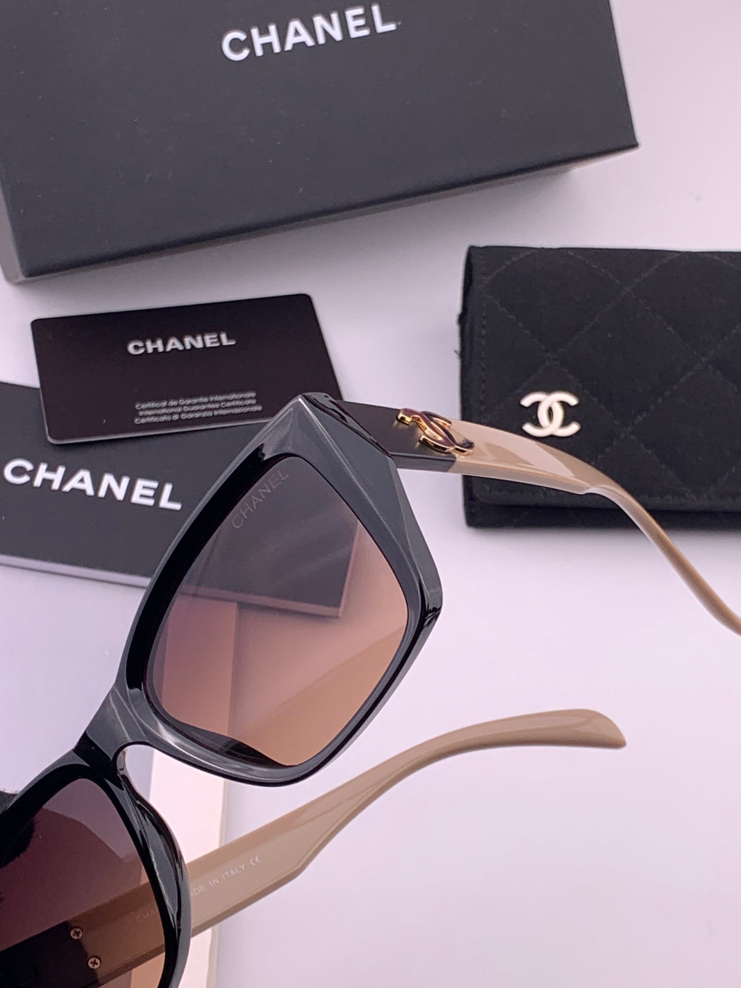 Chanel CH1311 Polarized Square Black Lens Sunglasses for Men & Women - 486627 - detail image 3