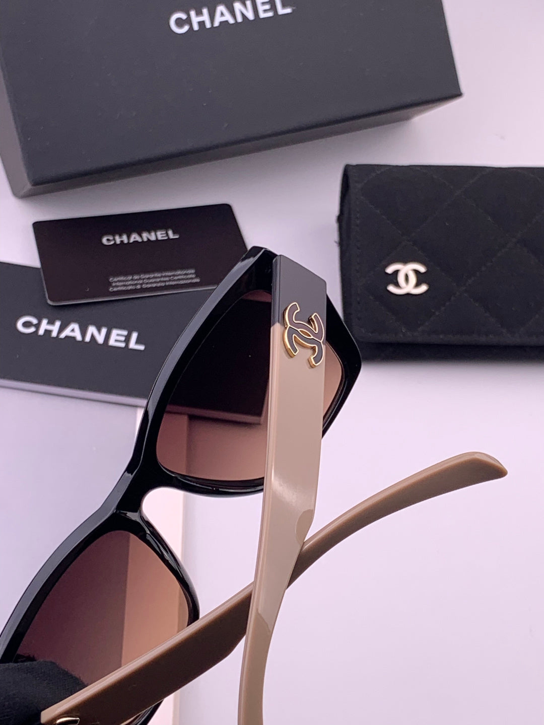 Chanel CH1311 Polarized Square Black Lens Sunglasses for Men & Women - 486627 - detail image 5