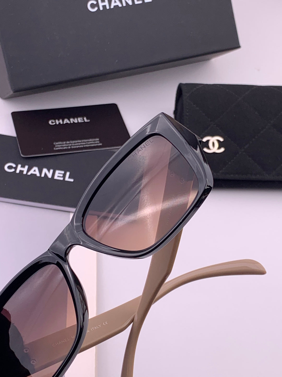 Chanel CH1311 Polarized Square Black Lens Sunglasses for Men & Women - 486627 - detail image 7