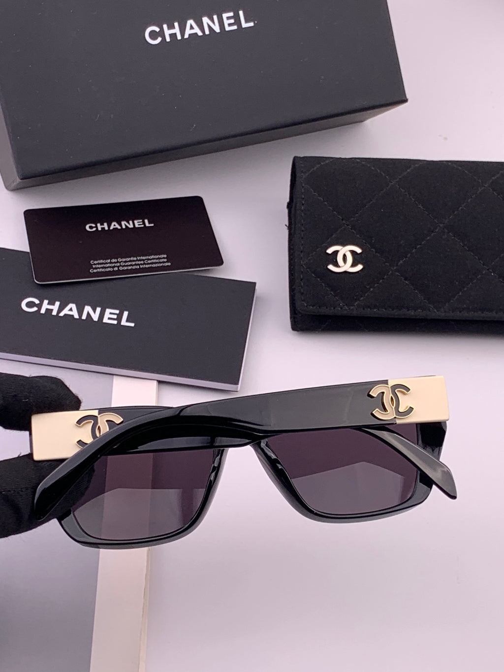 Chanel CH1311 Polarized Square Black Lens Sunglasses for Men & Women - 486628 - detail image 6