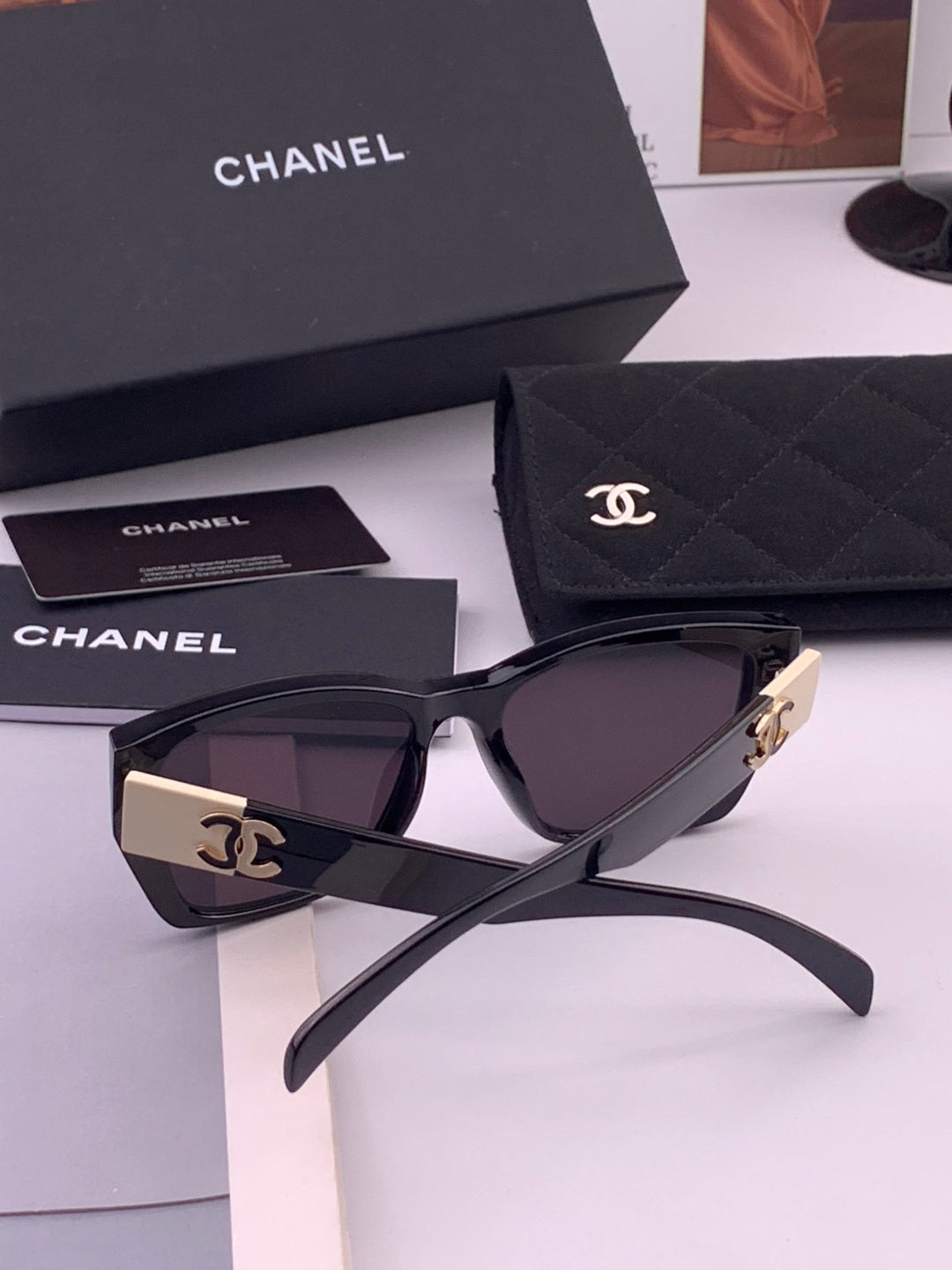 Chanel CH1311 Polarized Square Black Lens Sunglasses for Men & Women - 486628 - detail image 4