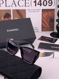 Chanel CH1311 Polarized Square Black Lens Sunglasses for Men & Women - 486628