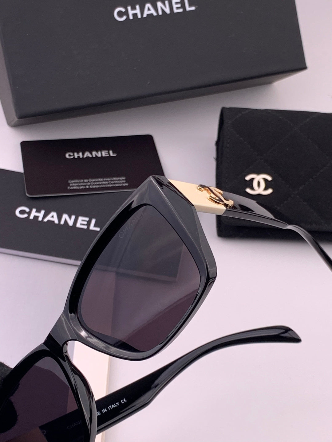 Chanel CH1311 Polarized Square Black Lens Sunglasses for Men & Women - 486628 - detail image 2
