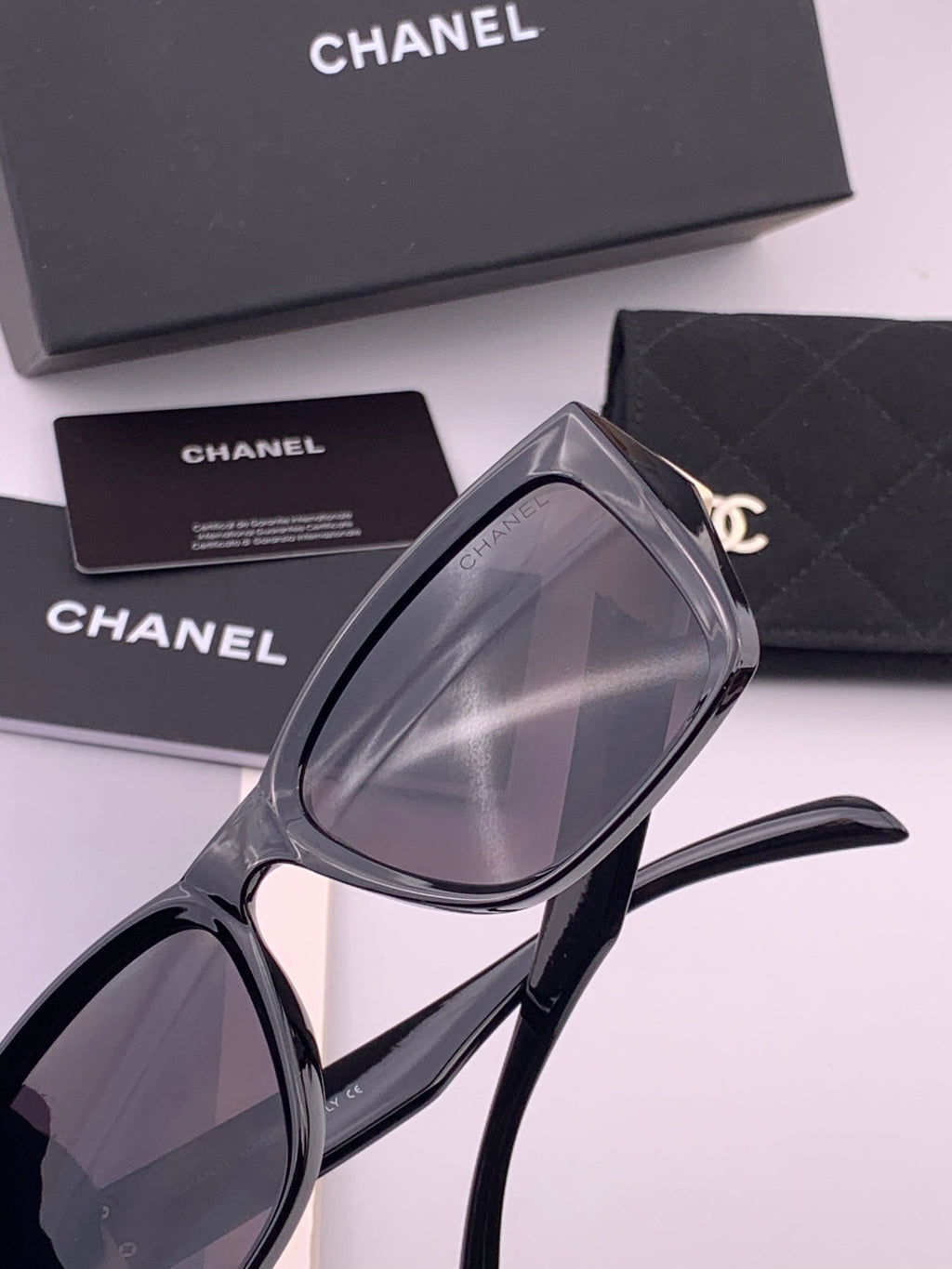 Chanel CH1311 Polarized Square Black Lens Sunglasses for Men & Women - 486628 - detail image 5