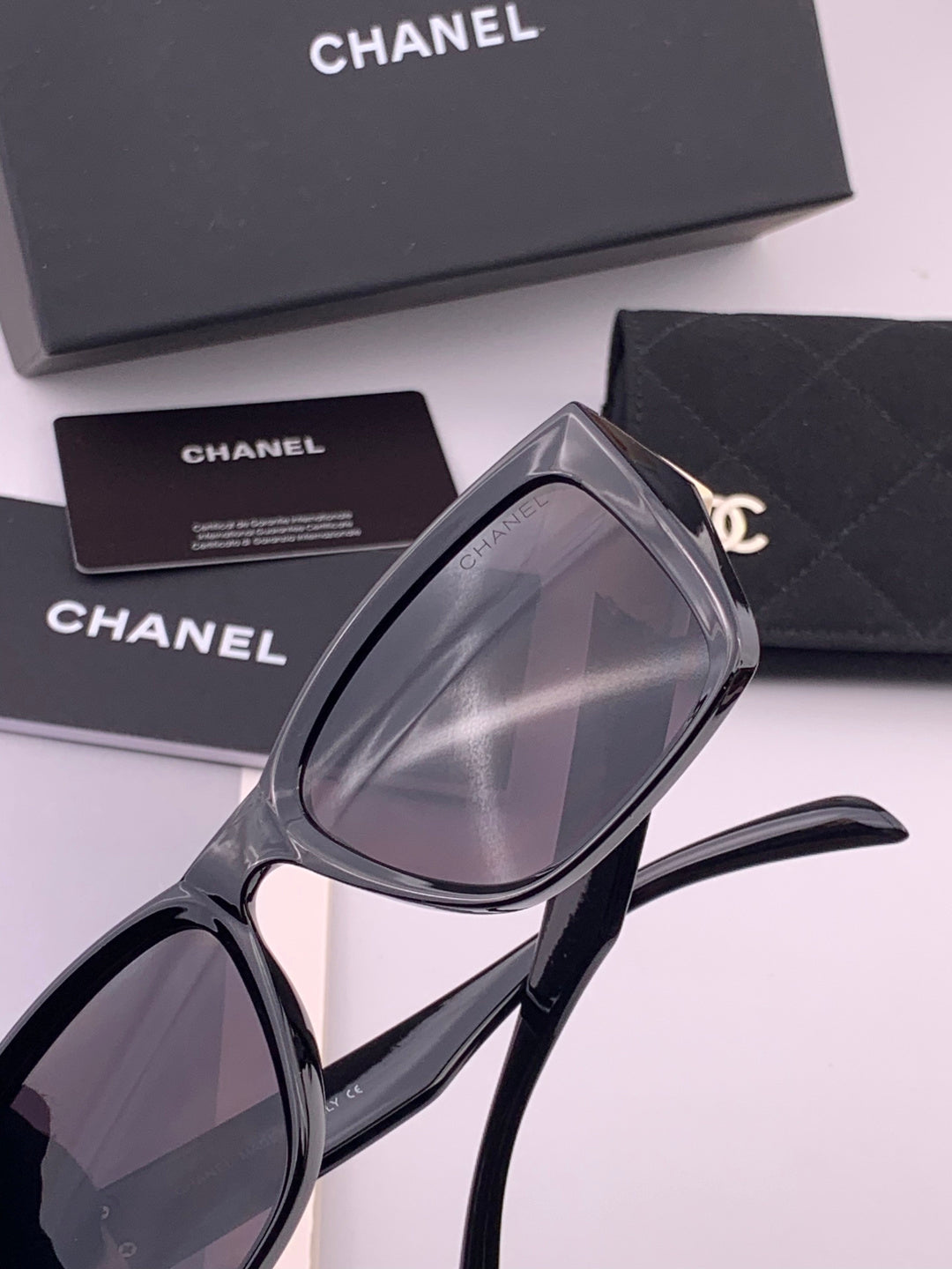 Chanel CH1311 Polarized Square Black Lens Sunglasses for Men & Women - 486628 - detail image 5