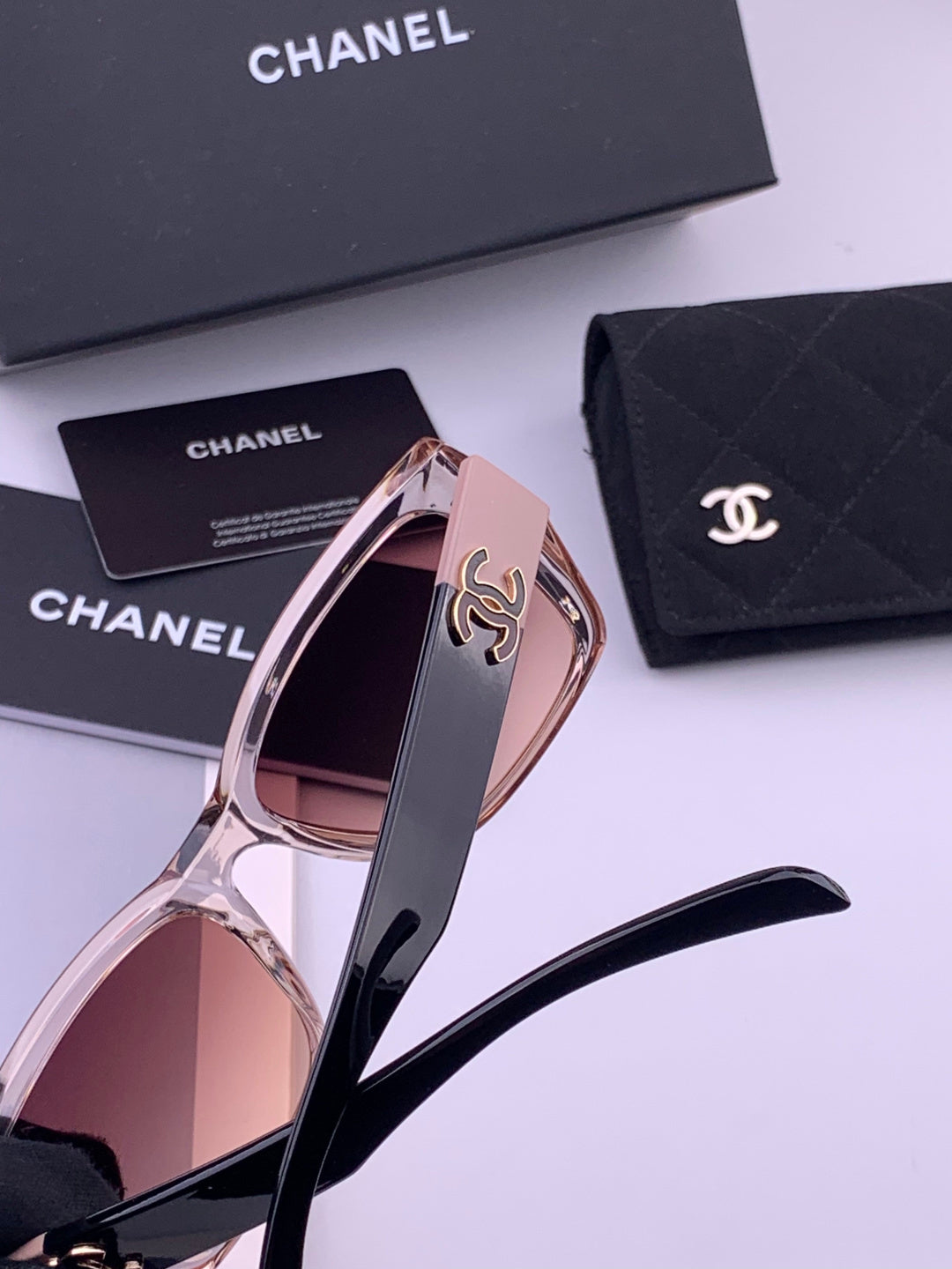 Chanel CH1311 Polarized Square Black Lens Sunglasses for Men & Women - detail image 5