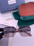 Gucci 2592 Polarized Square Gold Lens Sunglasses for Men & Women