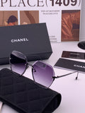 Chanel CH33711 Lightweight Rimless Gold Lens Sunglasses for Women - 486630