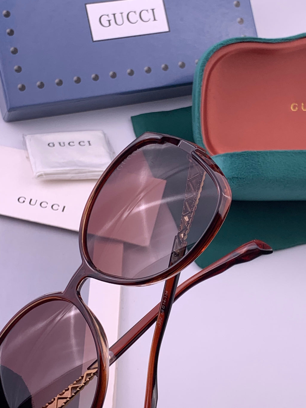 Gucci G2339 Polarized Round Brown Lens Sunglasses for Women - detail image 6