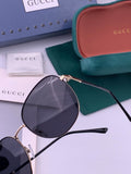 Gucci G5822 Polarized Oversized Gold Lens Sunglasses for Men & Women - 493317